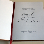 Laurent Rebena calligraphie livre or pianos pleyel luxe chopin evenement celebration