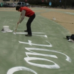 Laurent Rebena calligraphie creation performance Parc Andre Citroen Paris direct espace public forma