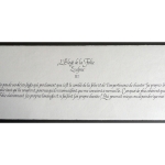 Laurent Rebena calligraphie extrait Erasme encre plume papier cadeau