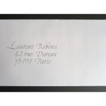 Laurent Rébéna Calligraphie Enveloppes chancelière