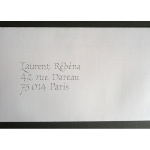 Laurent Rébéna Calligraphie Enveloppes antiqua