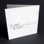 Laurent Rebena calligraphie Carte voeux Matignon institution creation expressivité chanceliere comm