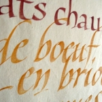 Laurent Rebena calligraphie creation decoration mariage cocktail menu tissus calicot kakemono origin