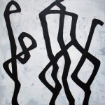 Laurent Rebena calligraphie oeuvre interpretation contemporaine merovingienne